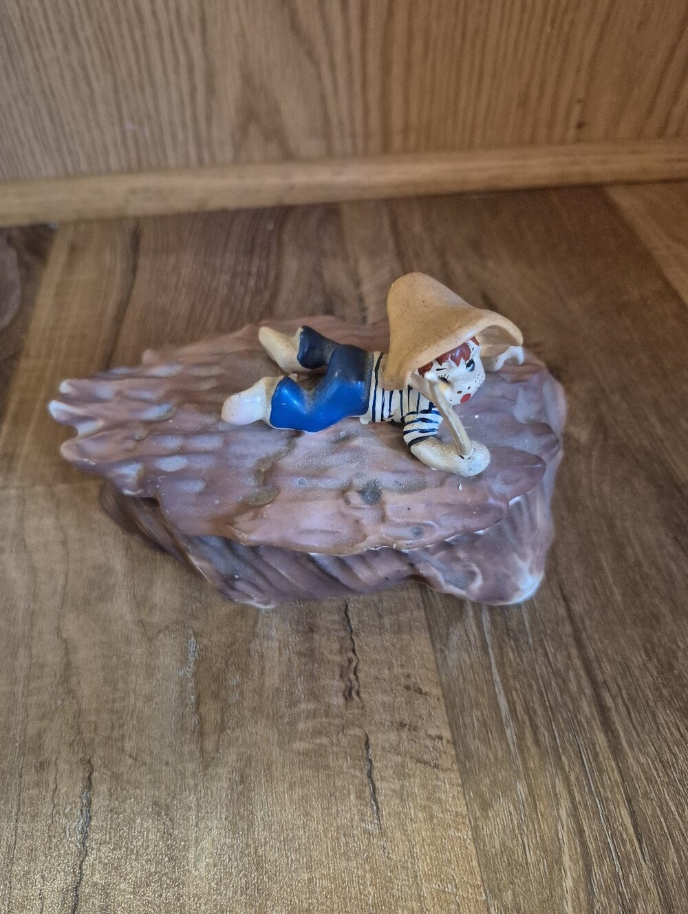 Vintage Enesco Boy With Fishing Pole